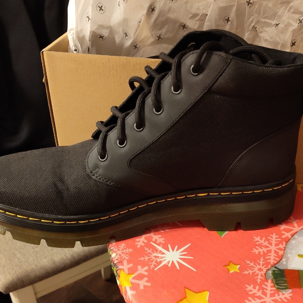 Dr. Martens Black Boots with Durable Rubber Sole